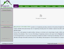 Tablet Screenshot of bhagwaticonstruction.com